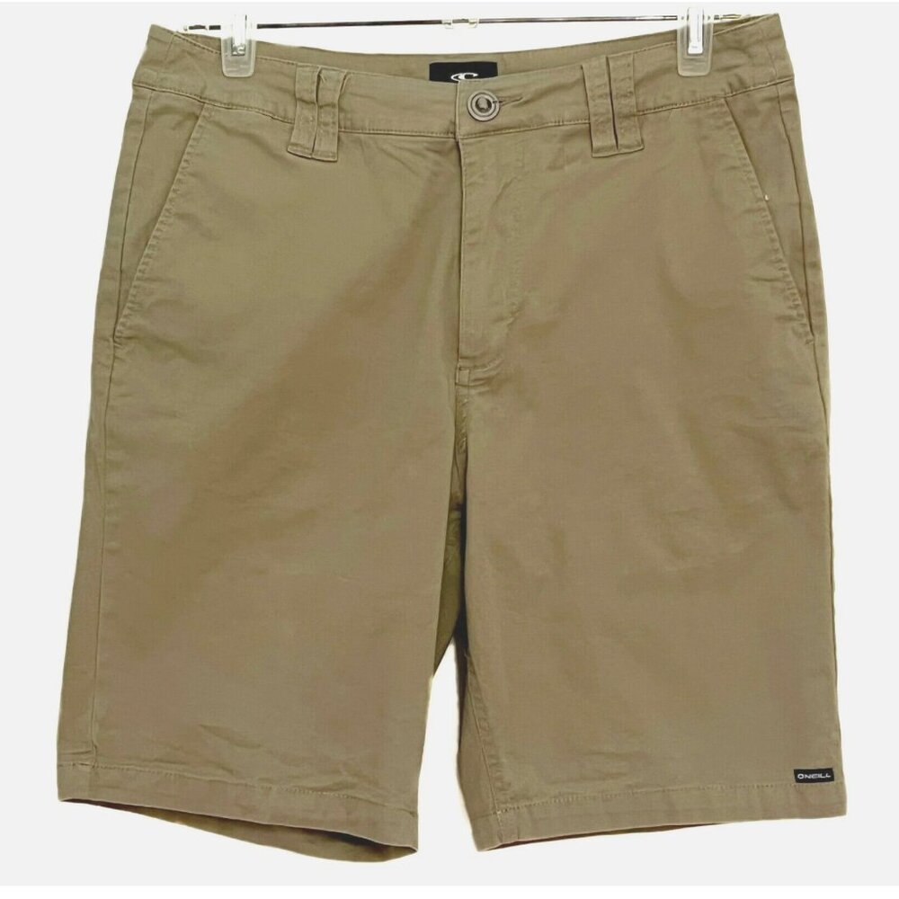 O'Neill Mens Shorts Chino Khaki Tan Casual Cotton Outdoor Skater Size 30 X 9"